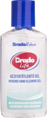 Kézfertőtlenítő gél, kupakos, 50 ml, BRADOLIFE