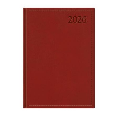 Naptár, tervező, B5, napi, TOPTIMER "Traditional", bordó