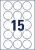 Etikett, 51 mm, kör, eltávolítható, AVERY ZWECKFORM, 150 etikett/csomag