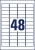 Etikett, 45,7x21,2 mm, poliészter, időjárásálló, AVERY ZWECKFORM, fehér, 960 etikett/csomag