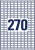 Etikett, 17,8x10 mm, poliészter, AVERY ZWECKFORM, átlátszó, 6750 etikett/csomag